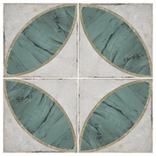 Isabella Matt Grey & Green Square Porcelain Tile